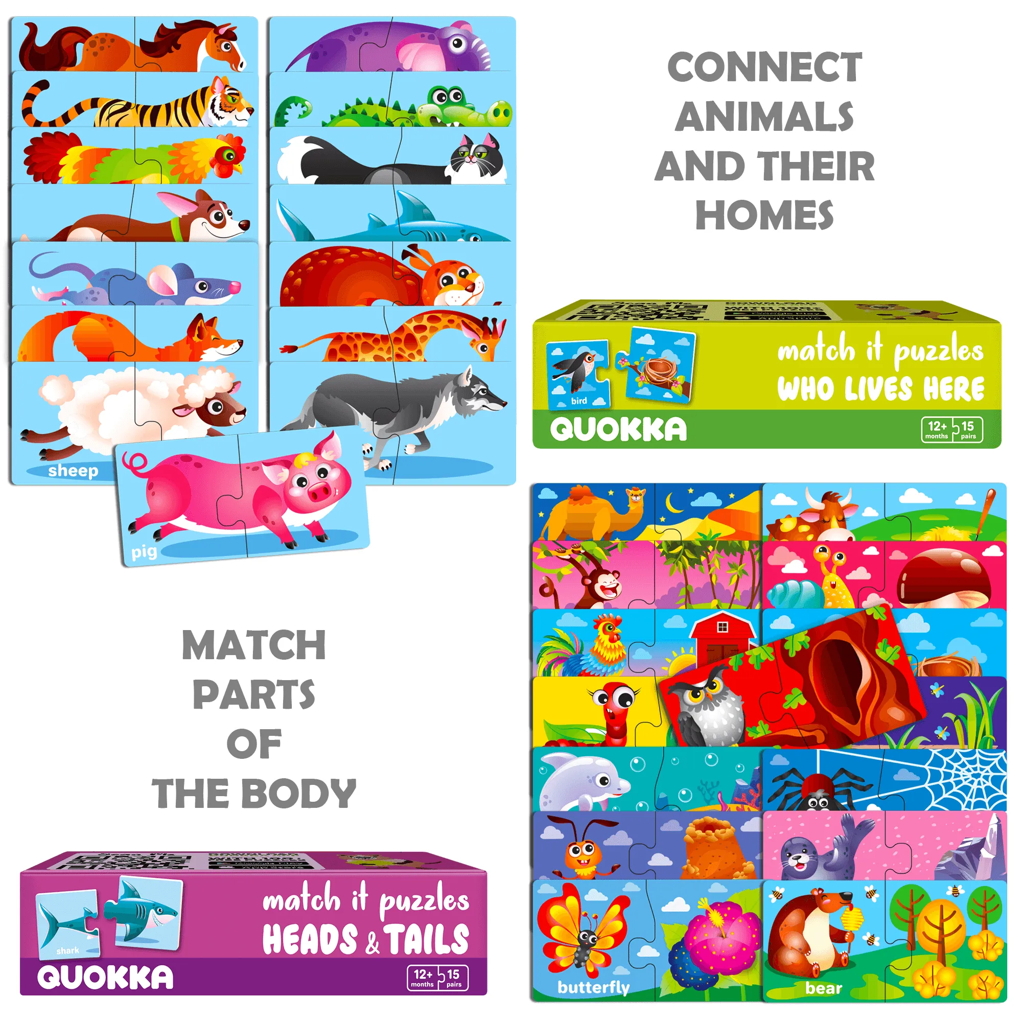 5 Set Matching Self Correcting Games for Kids