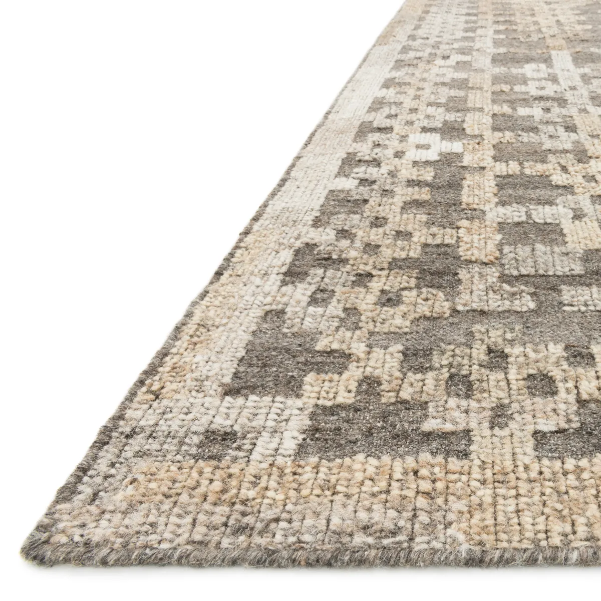 Akina Hand Woven Rug in Charcoal/Taupe