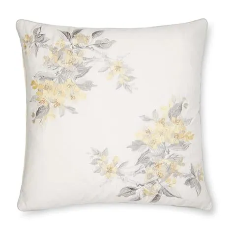 Apple Blossom Embroidered Cushion