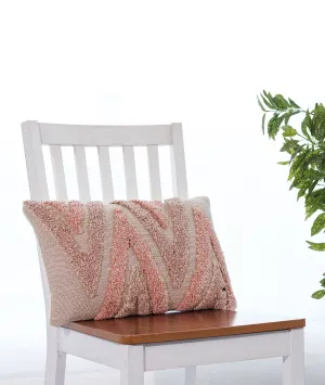 Arrowhead Cotton Knitted Decorative Blush Pink & Natural Color 12 x 20 Inches Pillow Covers