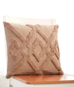 Bermuda Cotton Knitted Decorative Tufted Cushion Cover (Blush Pink)