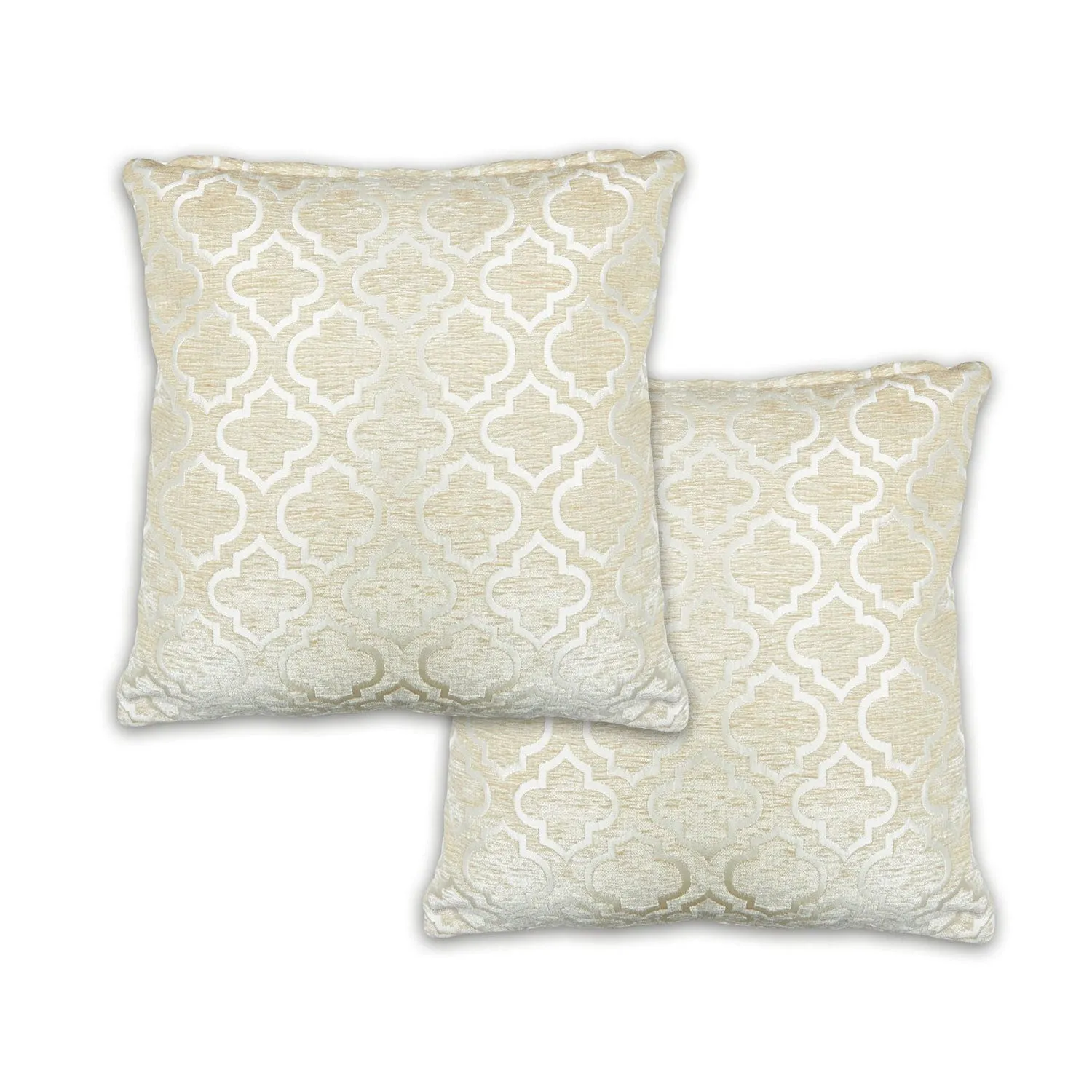 Bohemia Cream Jacquard Chenille Cushion (43cm x 43cm)