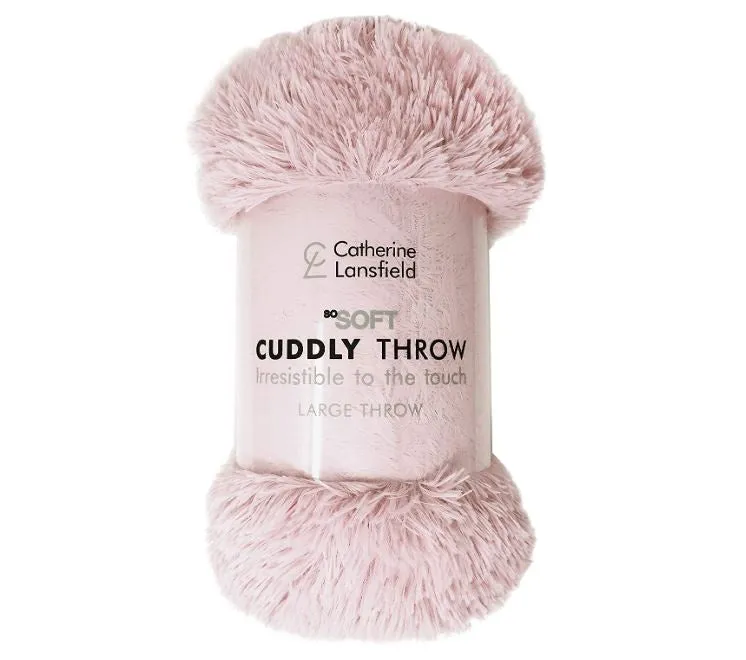 Catherine Lansfield  Cuddly Shaggy Throw Blush