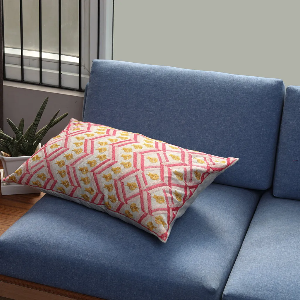 Chevron Embroidered Cushion (Pack of 1 Piece)