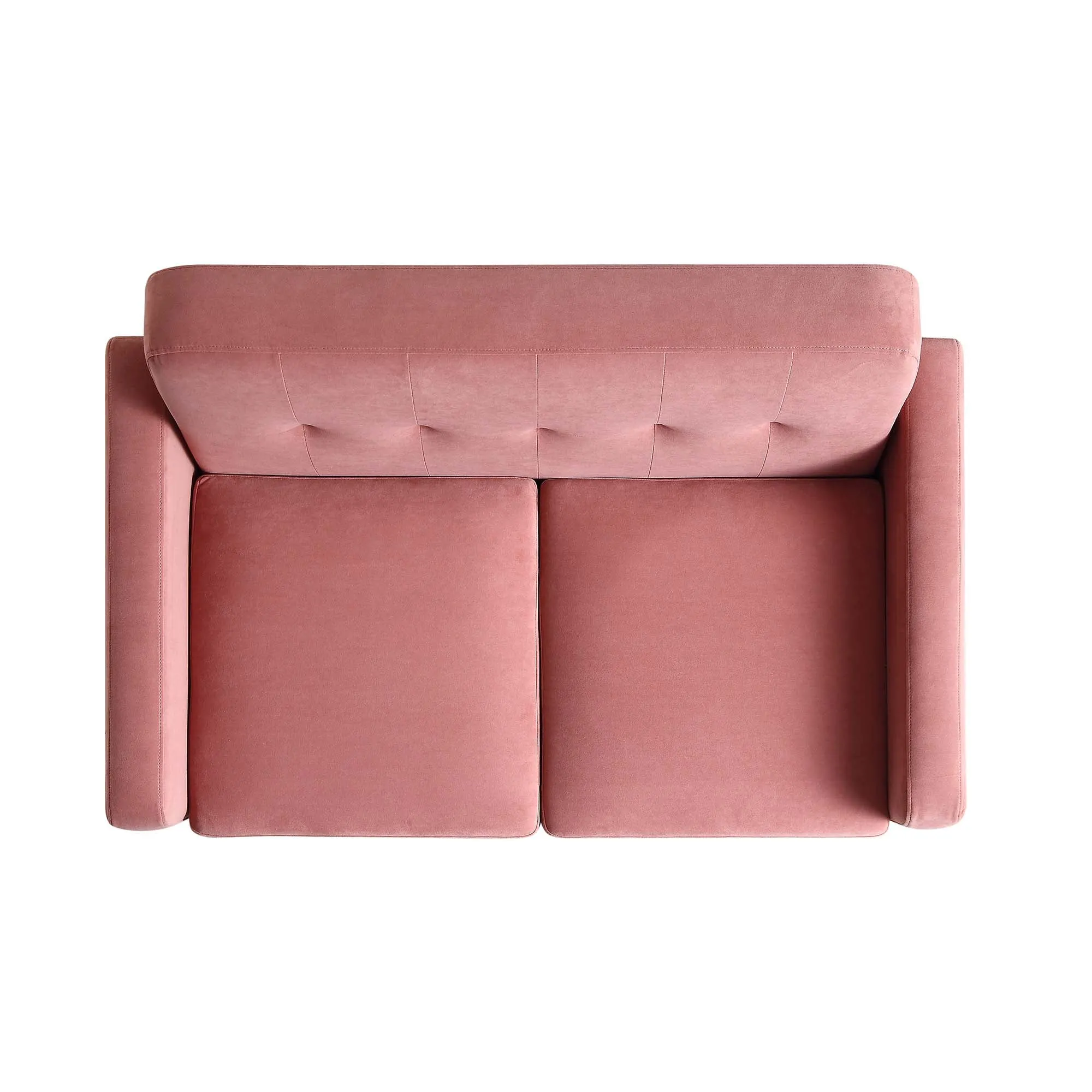 Clarence 2-Seater Sofa in Blush Pink Velvet