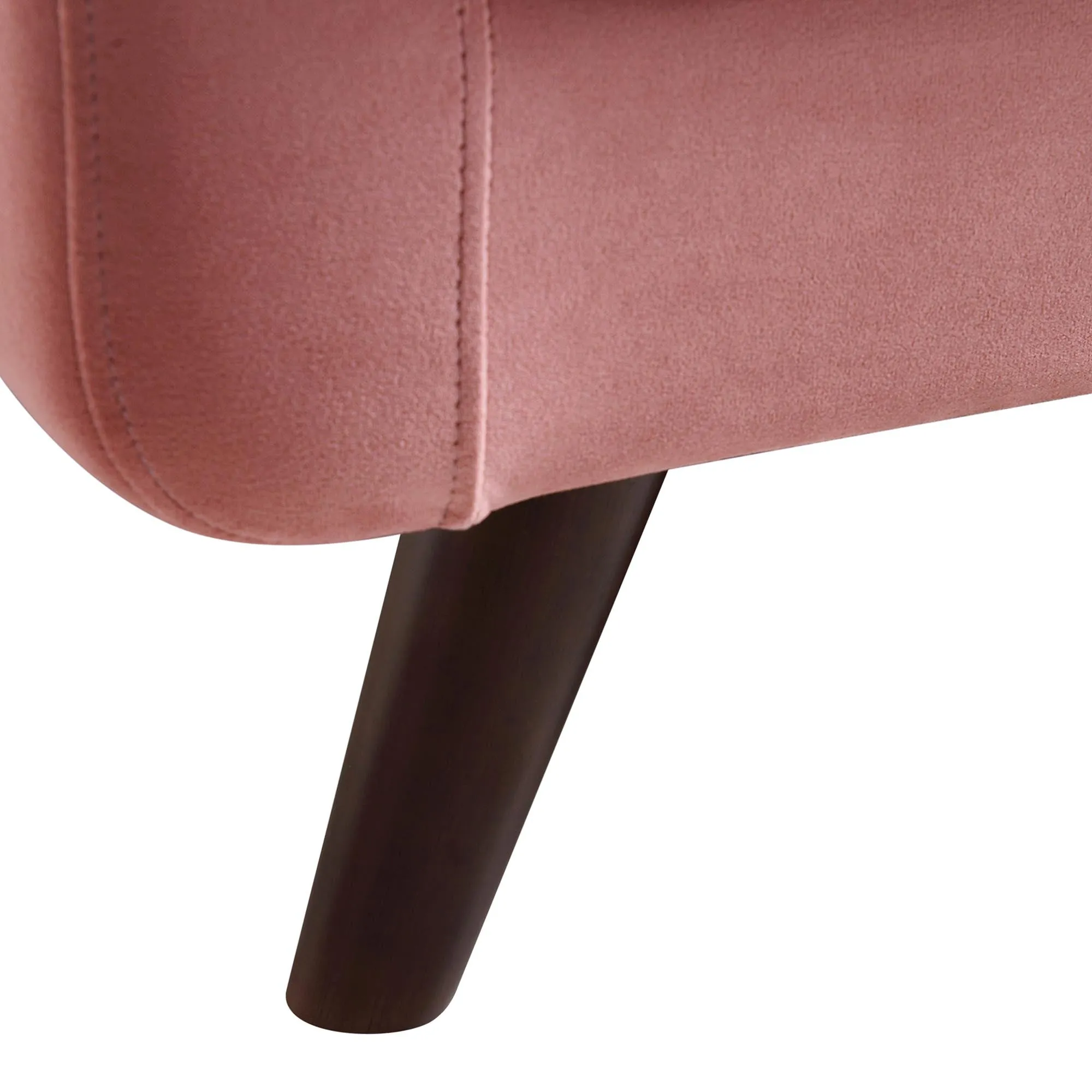 Clarence 2-Seater Sofa in Blush Pink Velvet