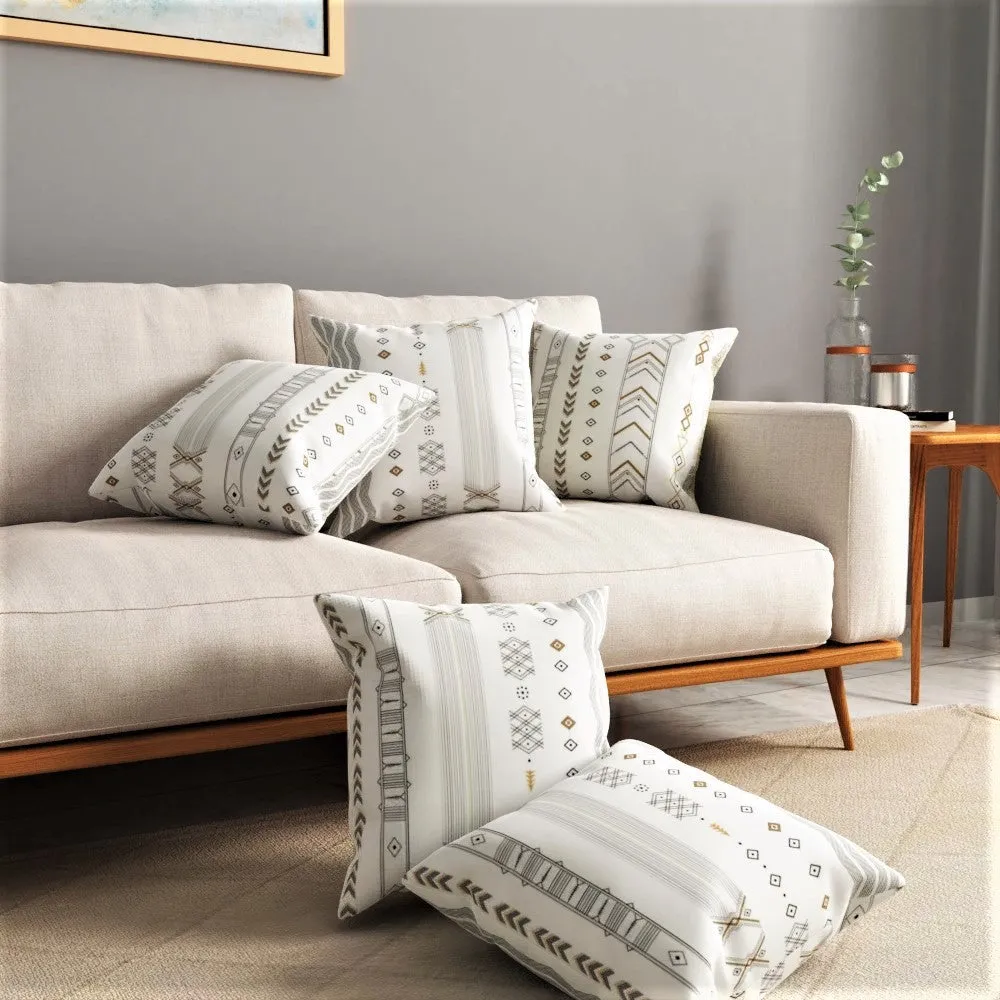 Cotton Cushion Covers, throw pillows for couch- Boho Grey