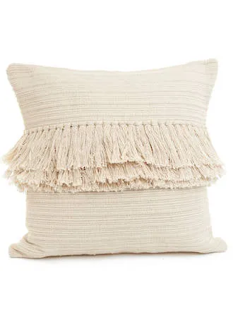 Cream Woven Cushion Cover