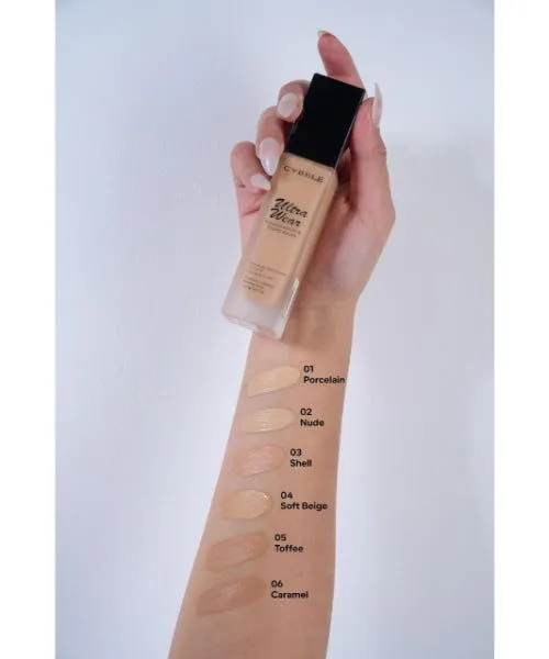 CYBELE ULTRA WEAR FOUNDATION & CONCEALER 01 PORCELAIN