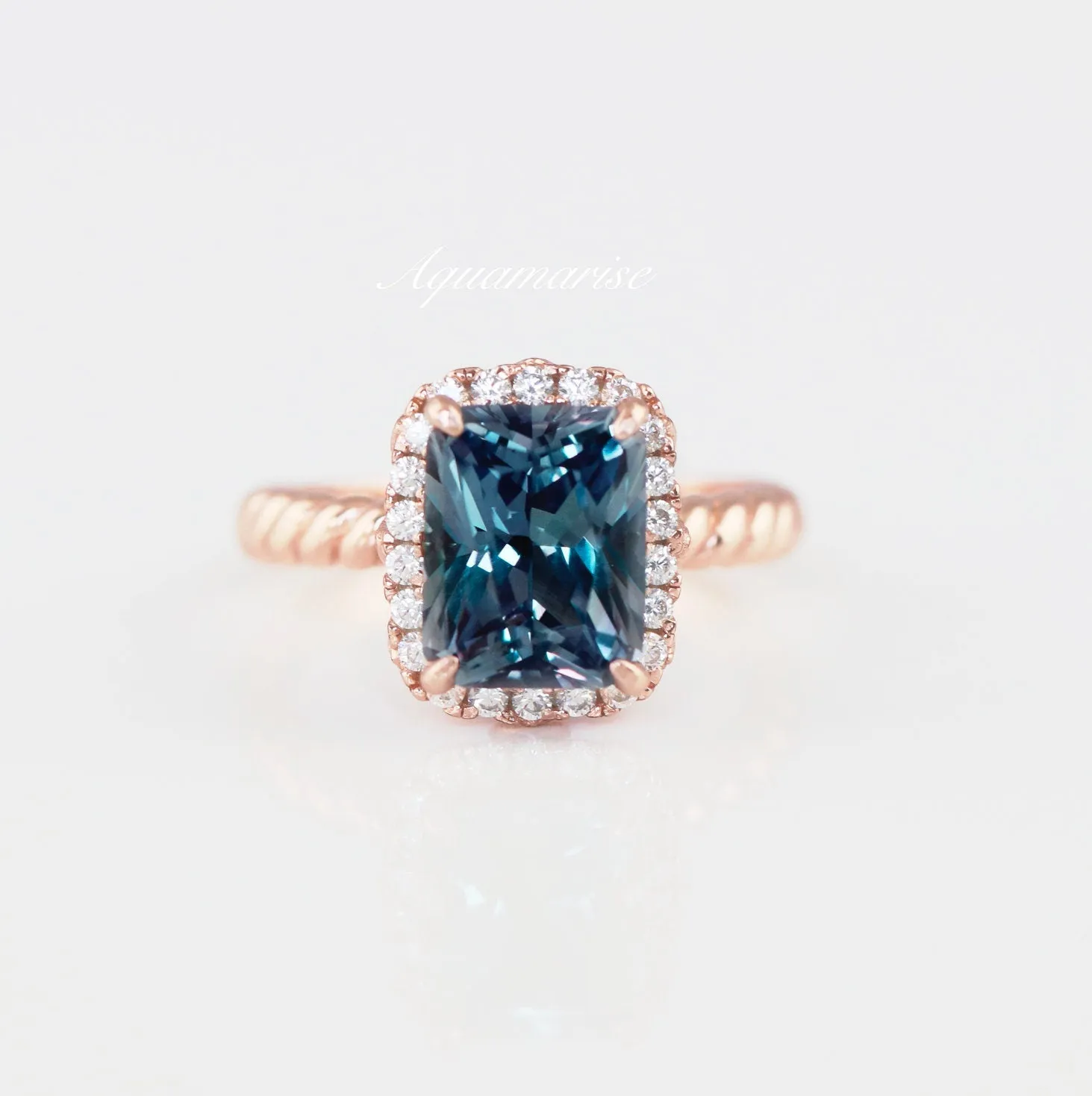 Hazel Alexandrite Ring- 14K Rose Gold Vermeil